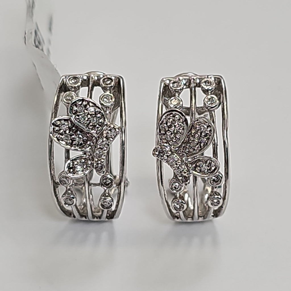 ARETES PAR ORO BLANCO 14 K 4,90 GRMS (SEMINUEVO)