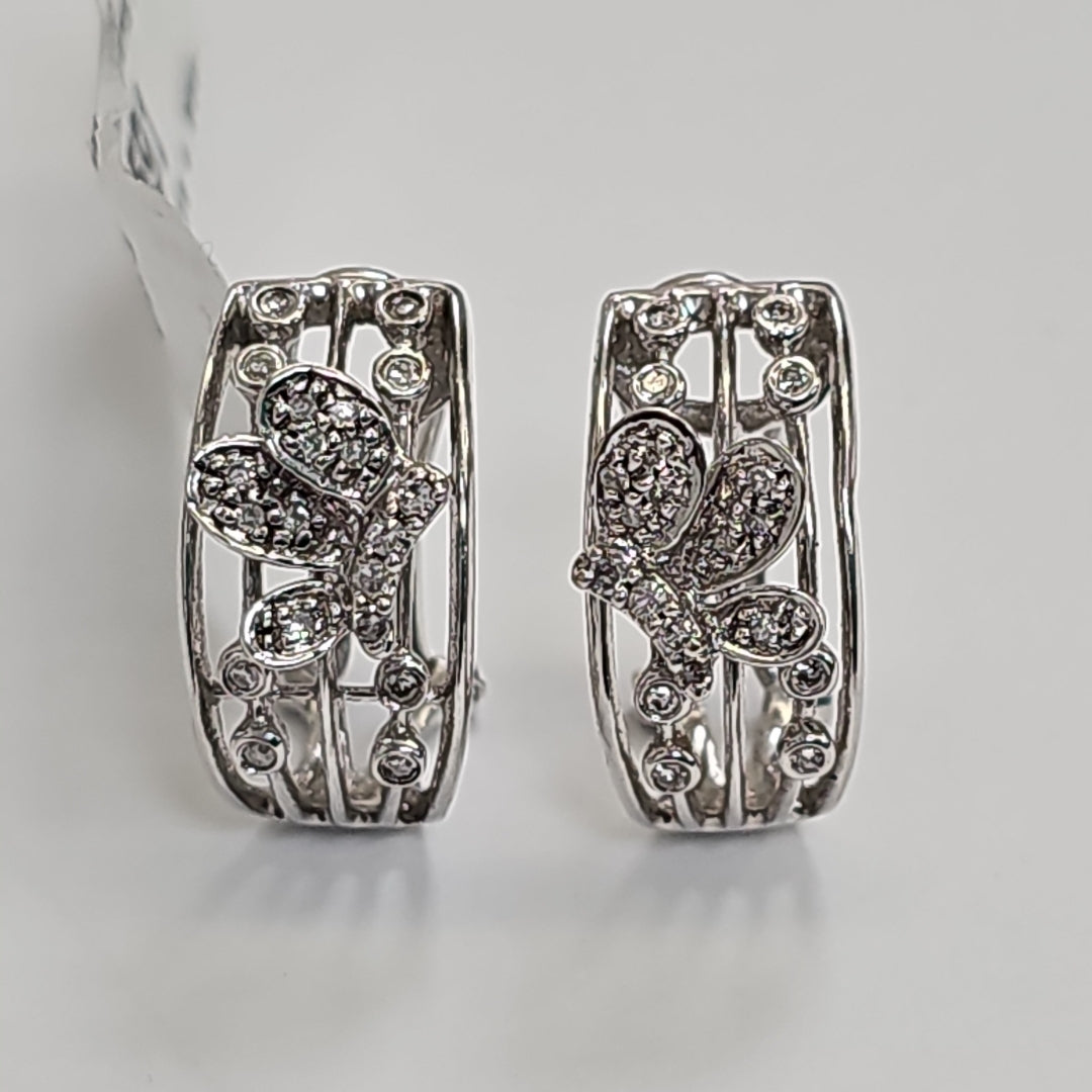 ARETES PAR ORO BLANCO 14 K 4,90 GRMS (SEMINUEVO)