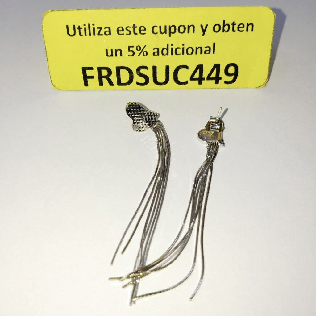 ARETES PAR ORO, ORO BLANCO 18 K 4.9 GRMS (SEMINUEVO)