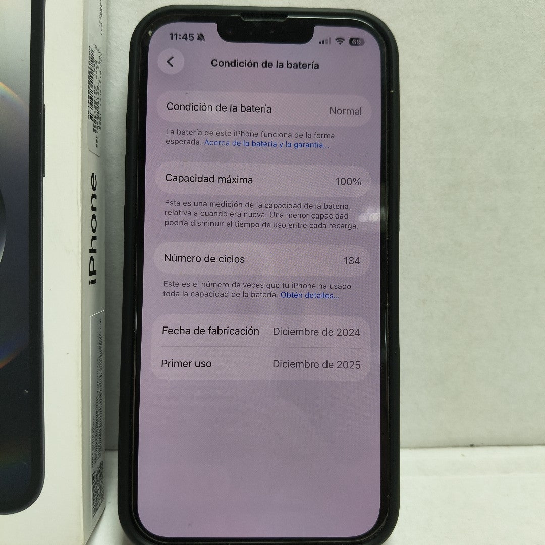 CELULAR APPLE IPHONE 16E A3409 (2025) 128 GB 8 GB RAM (SEMINUEVO)