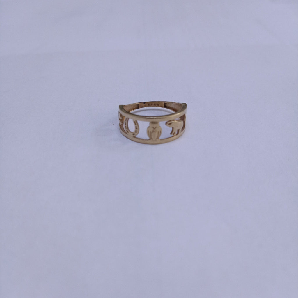 ARGOLLA DE LA SUERTE ORO 14 K 2.1 GRMS (SEMINUEVO)