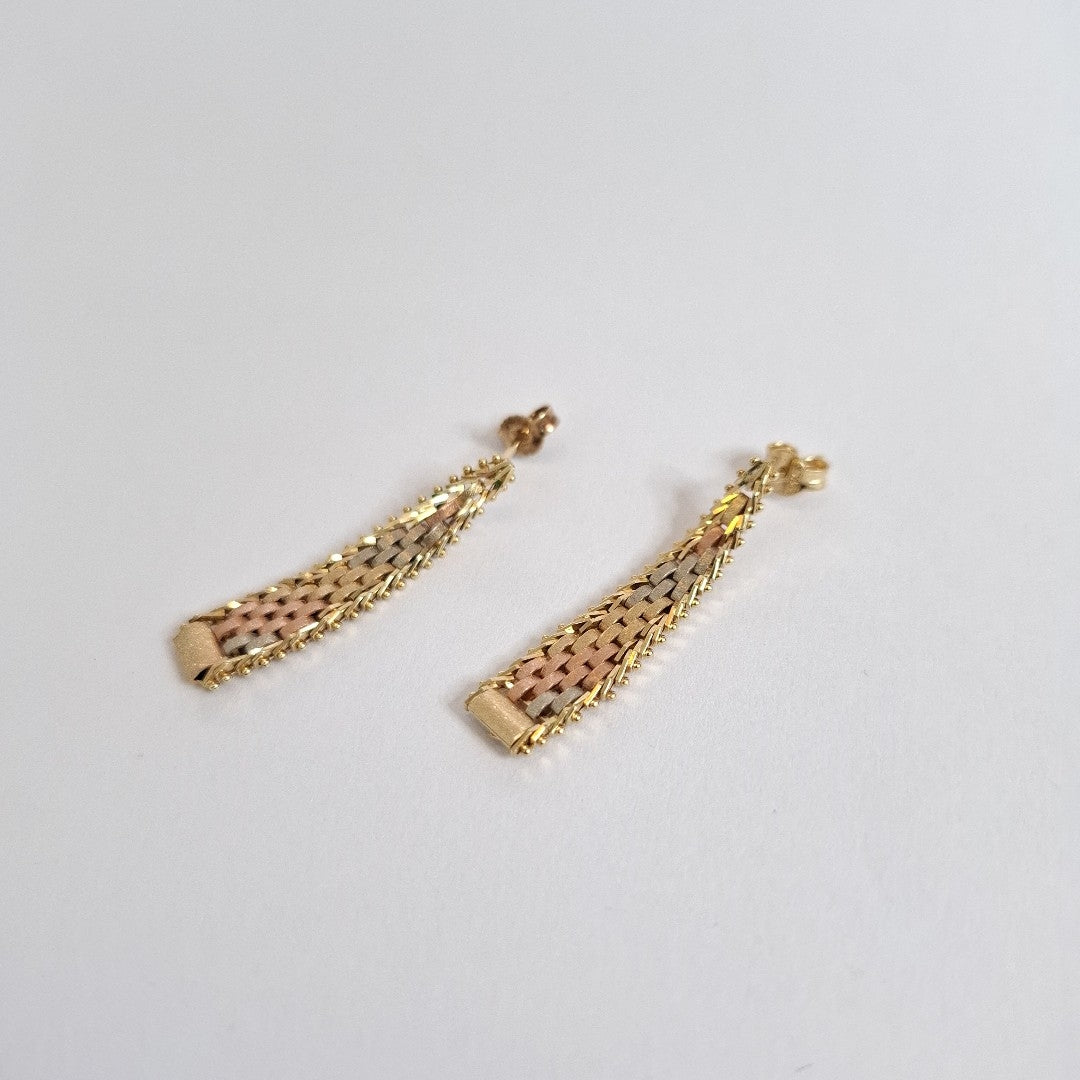 BROQUELES PAR ORO 14 K 4,30 GRMS (SEMINUEVO)