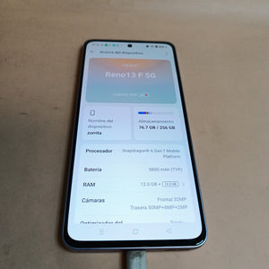 CELULAR OPPO RENO 13F 5G CPH2699 (2025) 256 GB 12 GB RAM (SEMINUEVO)