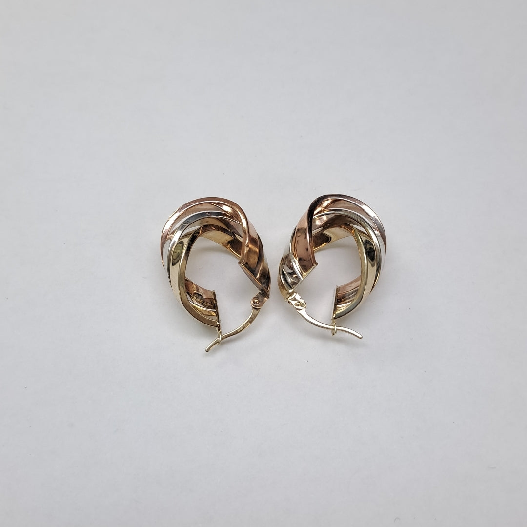 ARRACADAS PAR ORO COMBINADO 10 K 3,40 GRMS (SEMINUEVO)