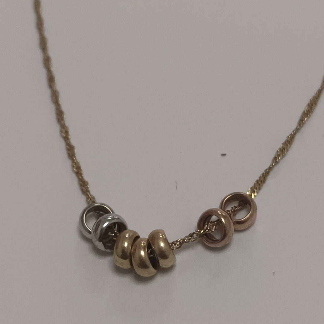 COLLAR ORO,ORO COMBINADO 14 K 0,90 GRMS (SEMINUEVO)