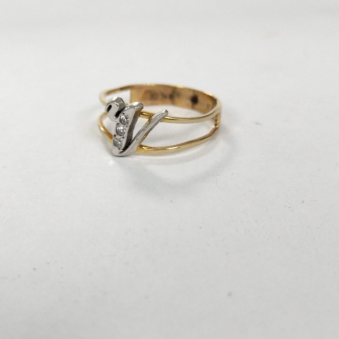 ANILLITO ORO COMBINADO 14 K 1.8 GRMS (SEMINUEVO)