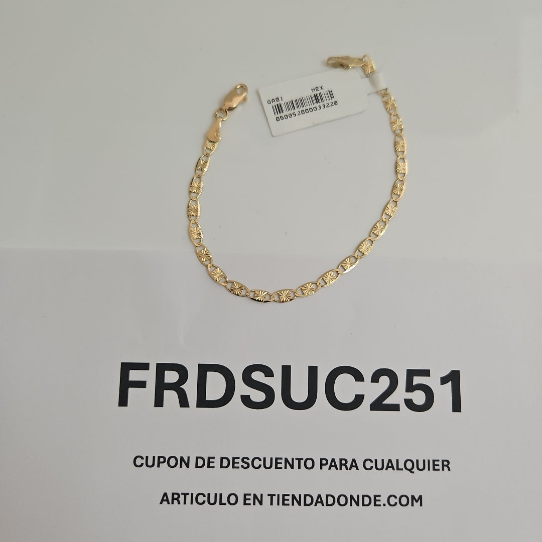 PULSERAS GUCHI ORO 14K 18 CM 2.9 GR (NUEVO)