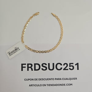 PULSERAS TEJIDO MARINERA ORO 14K 18 CM 2.9 GR (NUEVO)