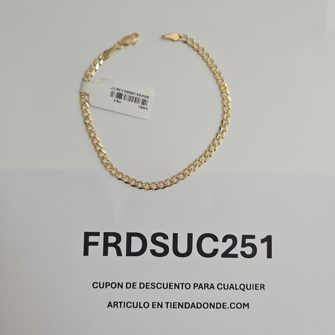 PULSERAS BARBADA ORO 14K 21 CM 5.2 GR (NUEVO)