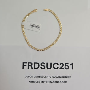 PULSERAS BARBADA ORO 14K 21 CM 5.2 GR (NUEVO)