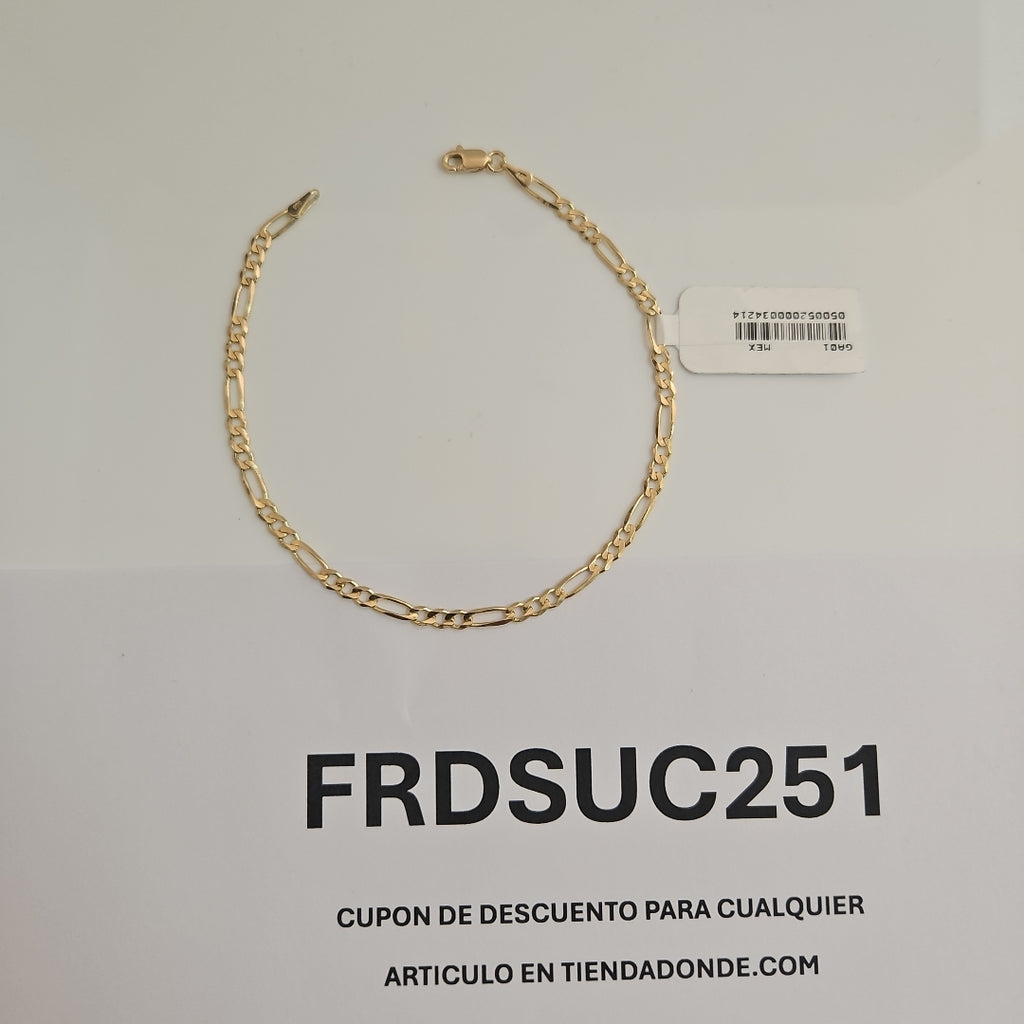 PULSERAS 3X1 ORO 14K 21 CM 3.3 GR (NUEVO)