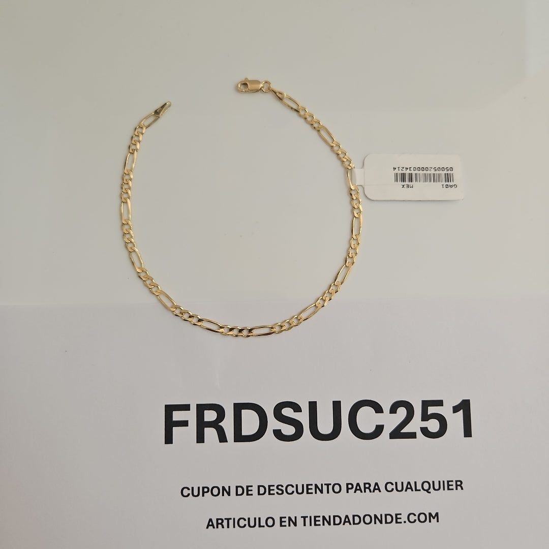 PULSERAS 3X1 ORO 14K 21 CM 3.3 GR (NUEVO)