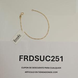 PULSERAS TEJIDO 3X1 ORO 14K 16 CM 0.9 GR (NUEVO)
