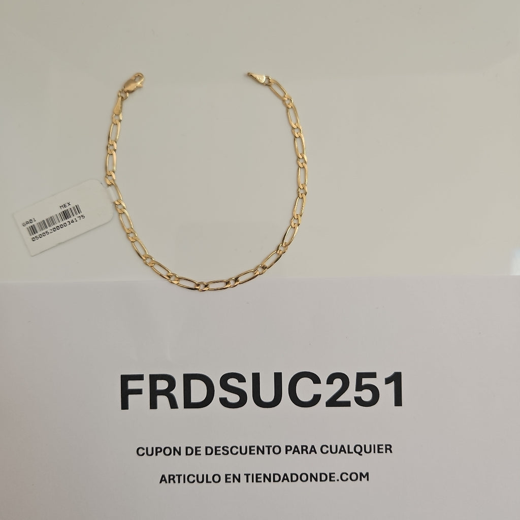 PULSERAS 1X1 ORO 14K 18 CM 2.6 GR (NUEVO)