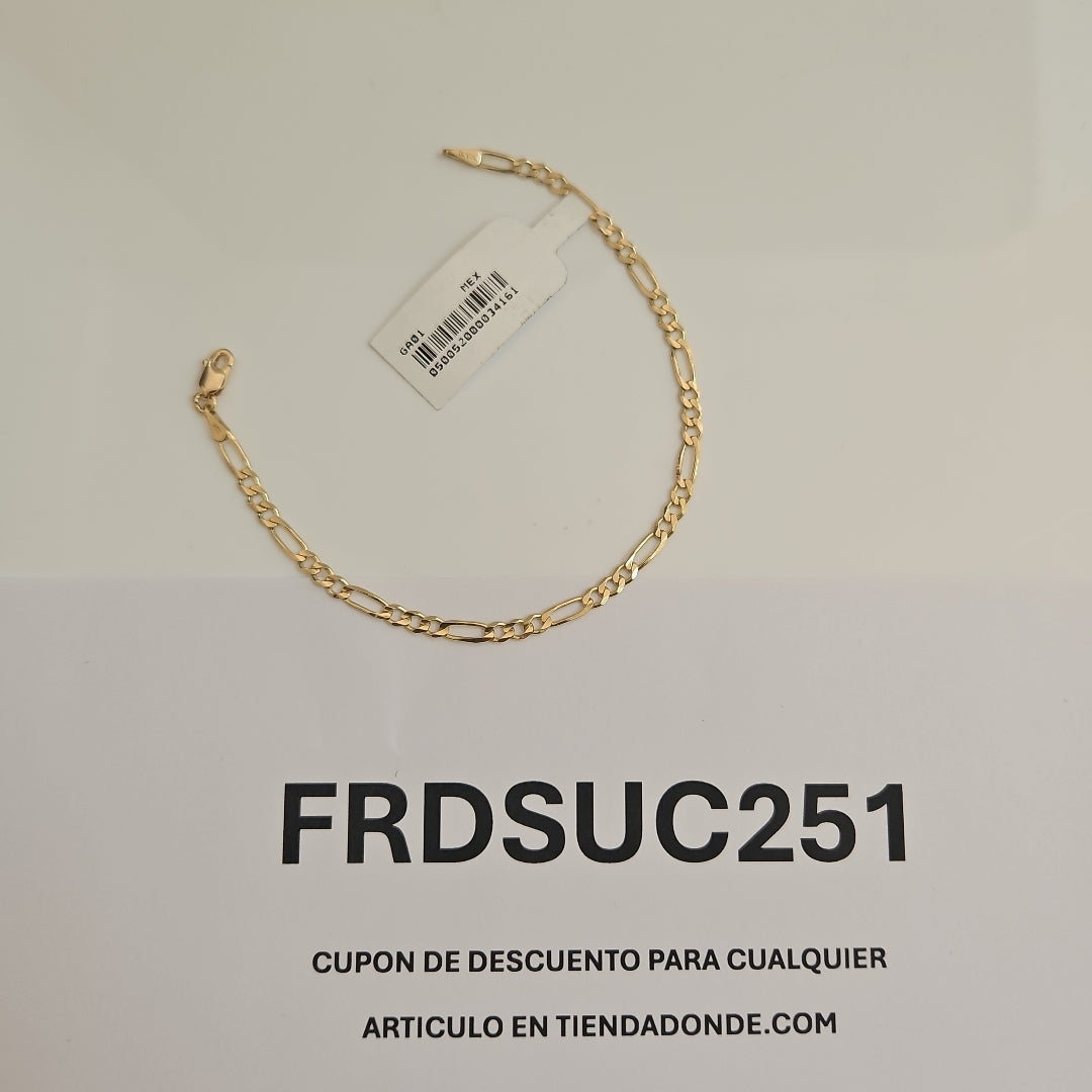 PULSERAS 3X1 ORO 14K 18 CM 2.9 GR (NUEVO)