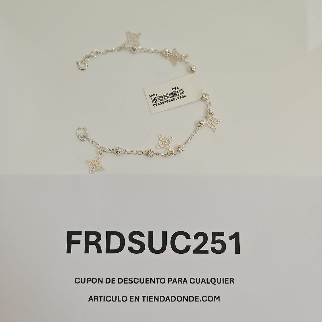 PULSERA TEJIDO ESPECIAL PLATA .925 18 CM 3.2 GR (NUEVO)