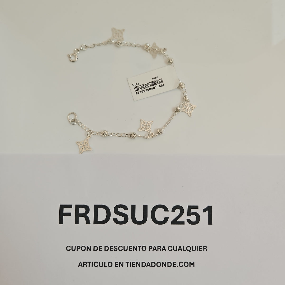 PULSERA TEJIDO ESPECIAL PLATA .925 18 CM 3.2 GR (NUEVO)