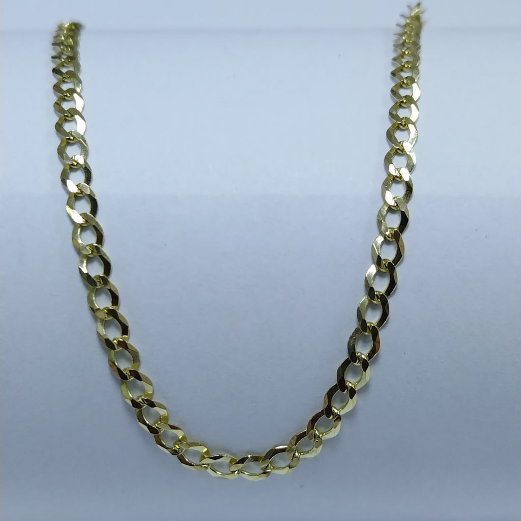 CADENAS TEJIDO BARBADA ORO 14K 60 CM 5.4 GR (NUEVO)