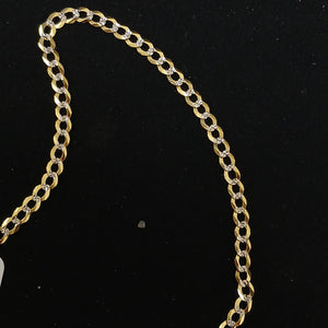 CADENAS BARBADA DIAMANTADA ORO 14K 60 CM 9.5 GR (NUEVO)