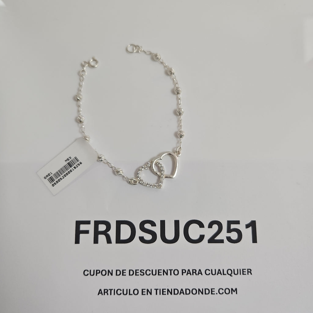 PULSERA TEJIDO TEJIDO ESPECIAL PLATA .925 18 CM 4 GR (NUEVO)