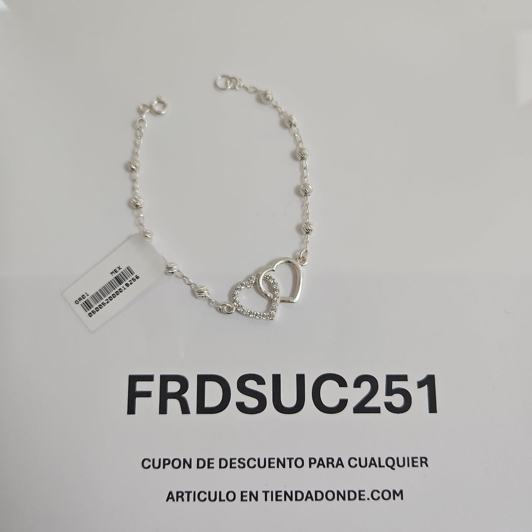 PULSERA TEJIDO TEJIDO ESPECIAL PLATA .925 18 CM 4 GR (NUEVO)