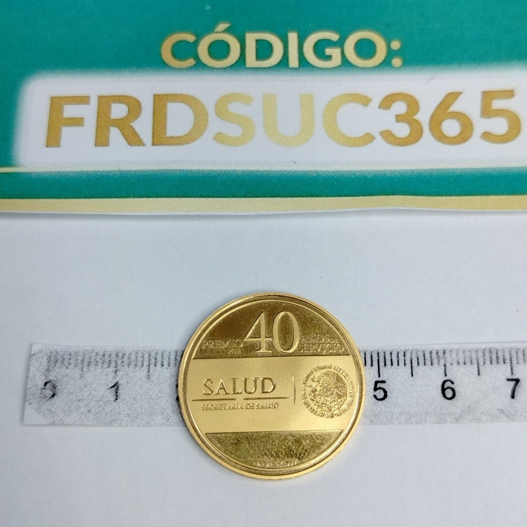 MEDALLA CONMEMORATIVA ORO 21 K 15.7 GRMS (SEMINUEVO)