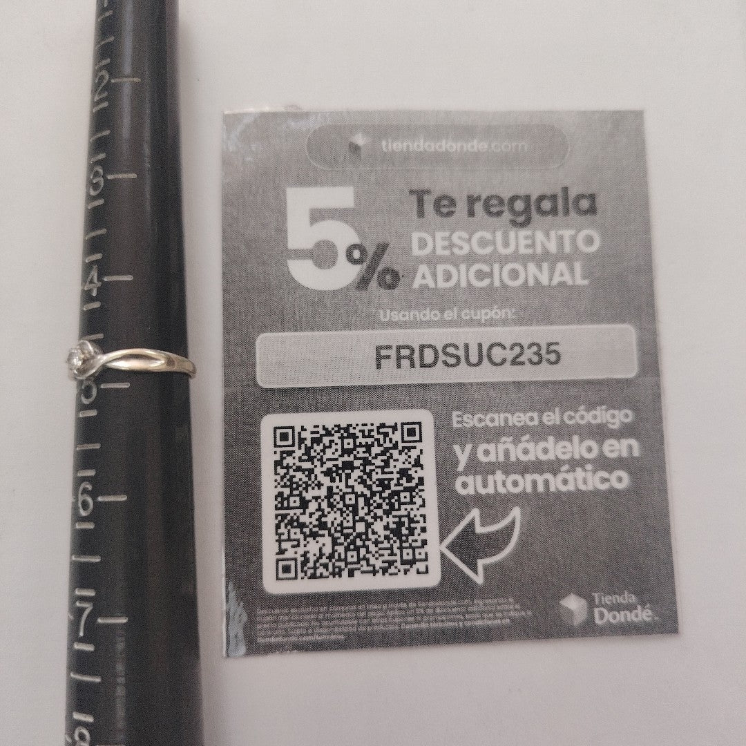 SOLITARIO ORO, ORO BLANCO 14 K 1.4 GRMS (SEMINUEVO)