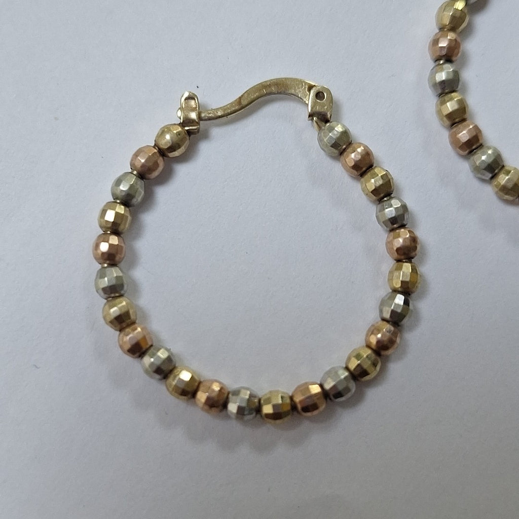 ARRACADAS PAR ORO, ORO COMBINADO 10 K 3.7 GRMS (SEMINUEVO)