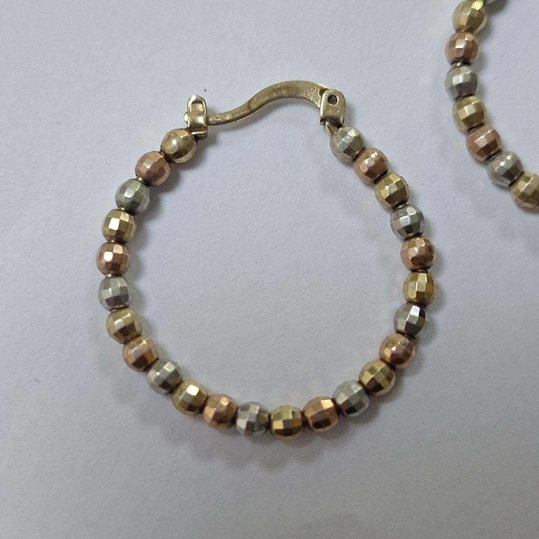 ARRACADAS PAR ORO, ORO COMBINADO 10 K 3.7 GRMS (SEMINUEVO)