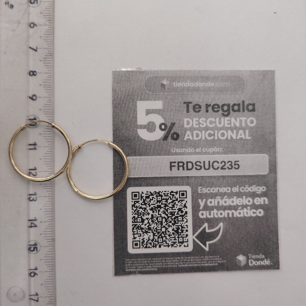ARRACADAS PAR ORO 14 K 1 GRMS (SEMINUEVO)