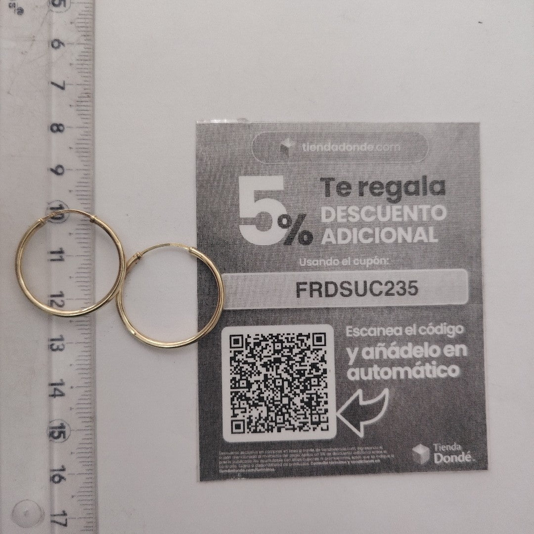 ARRACADAS PAR ORO 14 K 1 GRMS (SEMINUEVO)