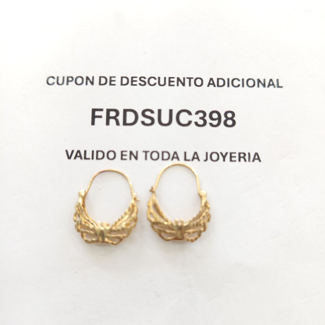ARRACADAS PAR ORO 10 K 1.5 GRMS (SEMINUEVO)