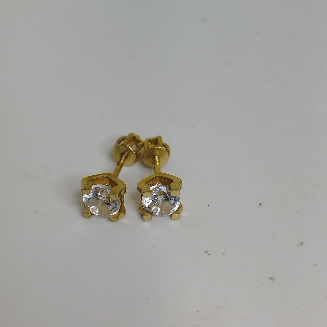 ARETES PAR ORO 14 K 1.2 GRMS (SEMINUEVO)