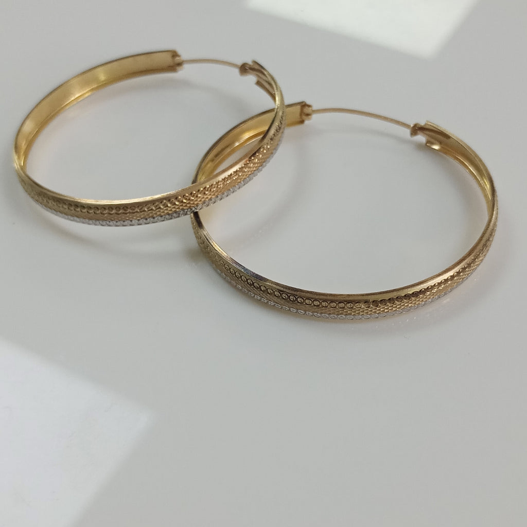ARRACADAS PAR ORO COMBINADO 10 K 5.8 GRMS (SEMINUEVO)