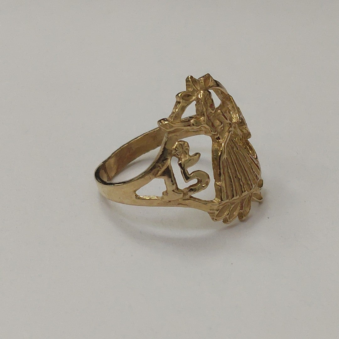 ANILLO CONMEMORATIVO ORO 10 K 2.4 GRMS (SEMINUEVO)
