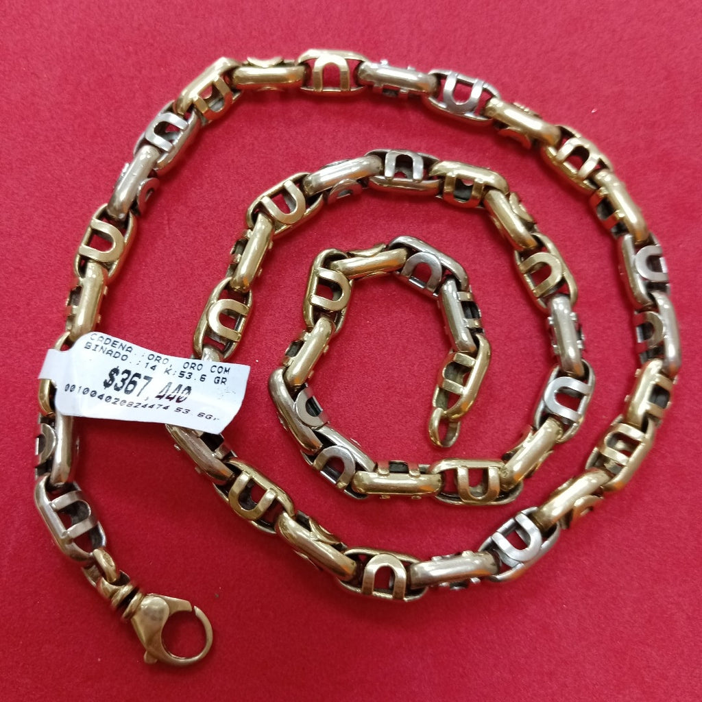 CADENA ORO, ORO COMBINADO 14 K 53.6 GRMS (SEMINUEVO)