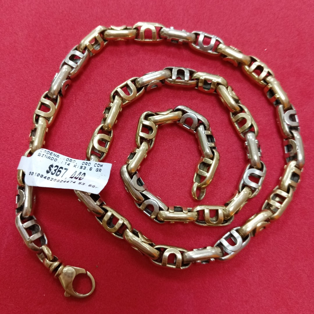 CADENA ORO, ORO COMBINADO 14 K 53.6 GRMS (SEMINUEVO)