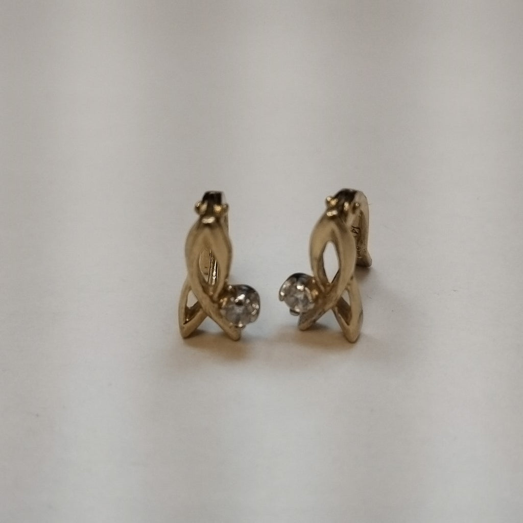 ARETES PAR ORO 14 K 2.2 GRMS (SEMINUEVO)