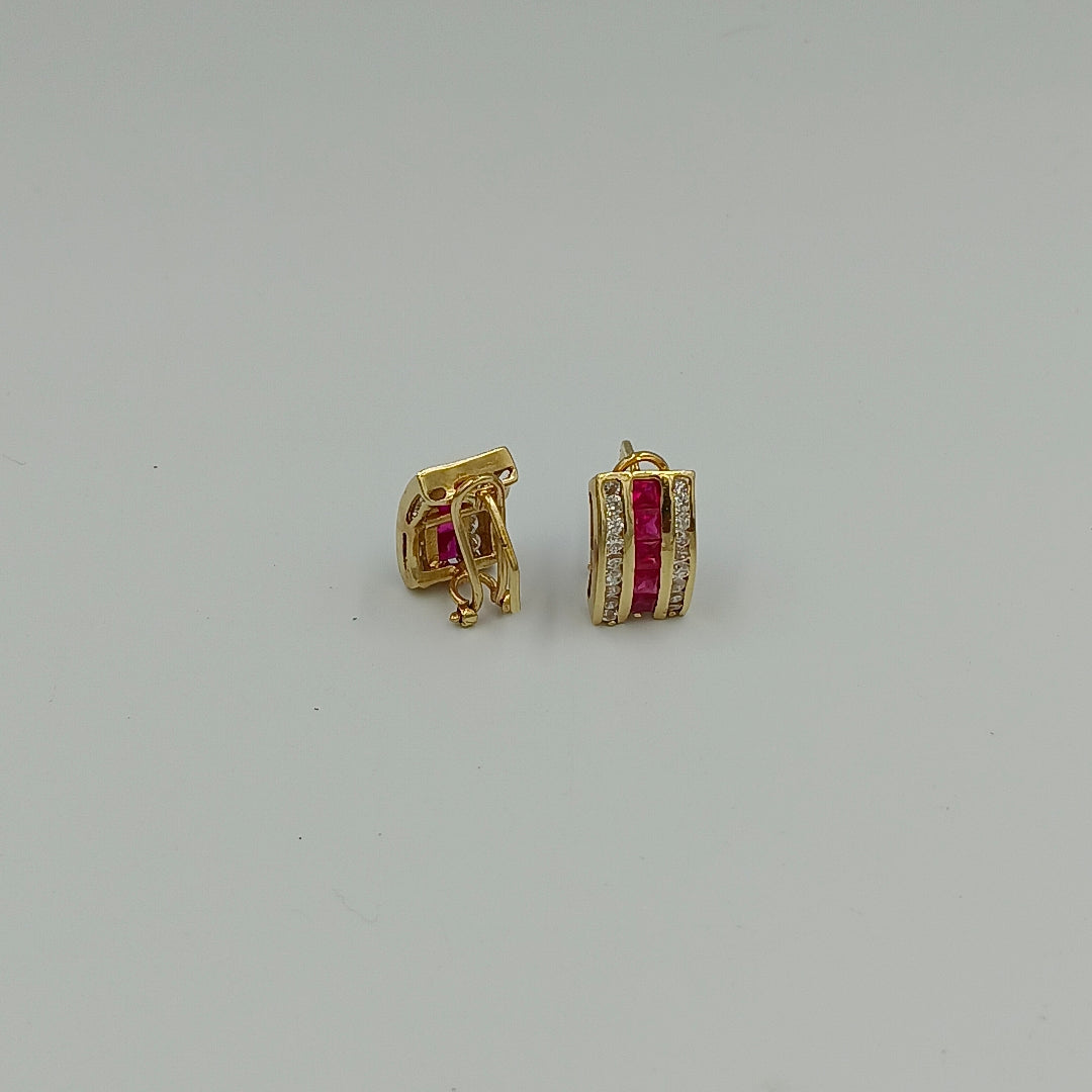 ARETES PAR ORO 14 K 6.4 GRMS (SEMINUEVO)