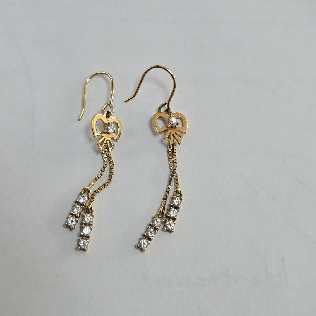 ARETES PAR ORO 14 K 2,10 GRMS (SEMINUEVO)