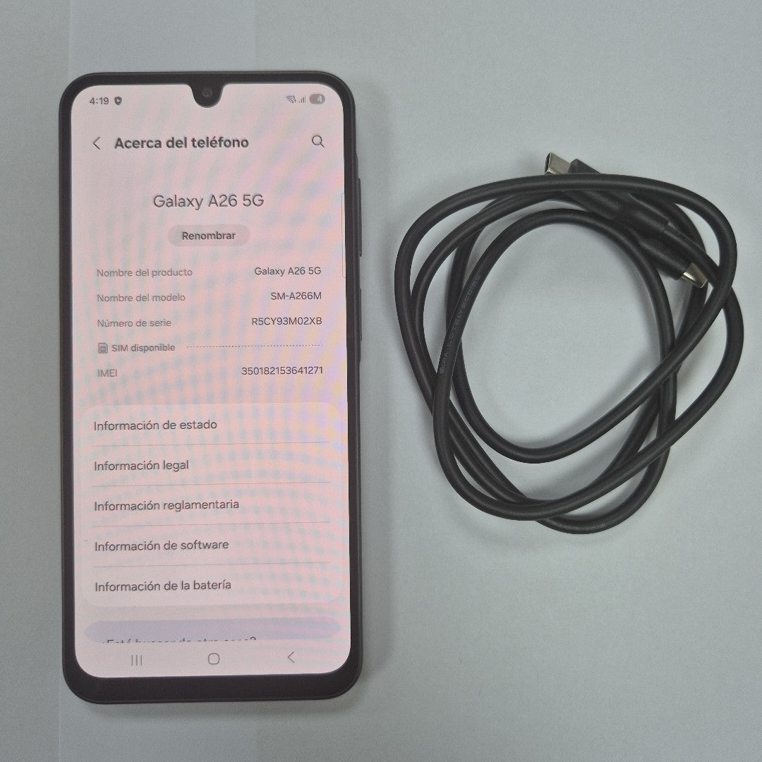 CELULAR SAMSUNG GALAXY A26 5G SM-A266M (2025) 128 GB 6 GB RAM (SEMINUEVO)