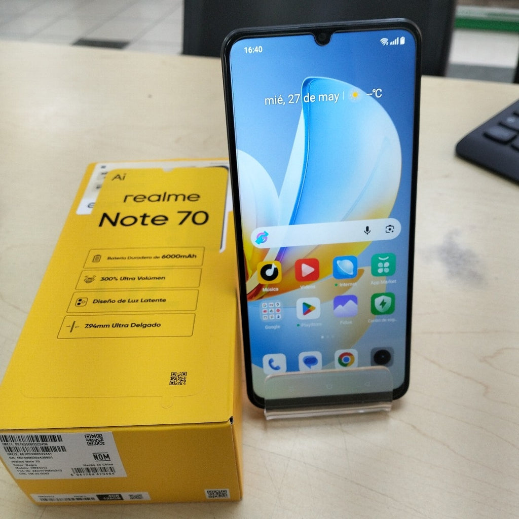CELULAR REALME NOTE 70 RMX5313 (2025) 128 GB 4 GB RAM (SEMINUEVO)