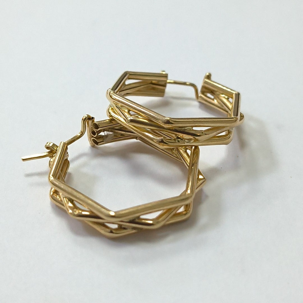 ARRACADAS PAR ORO 14 K 5.3 GRMS (SEMINUEVO)
