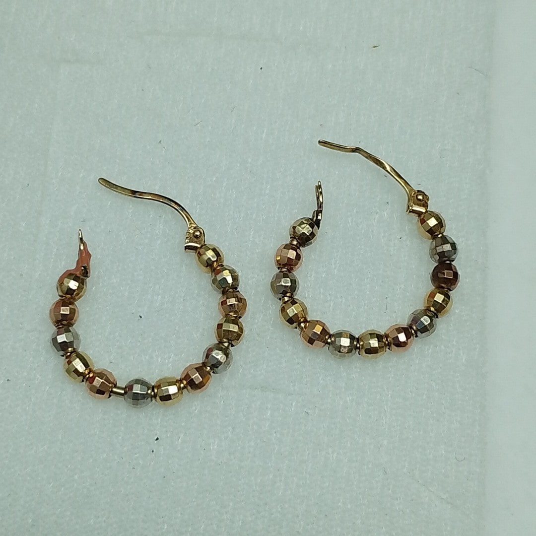 ARRACADAS PAR ORO, ORO COMBINADO 10 K 2.1 GRMS (SEMINUEVO)