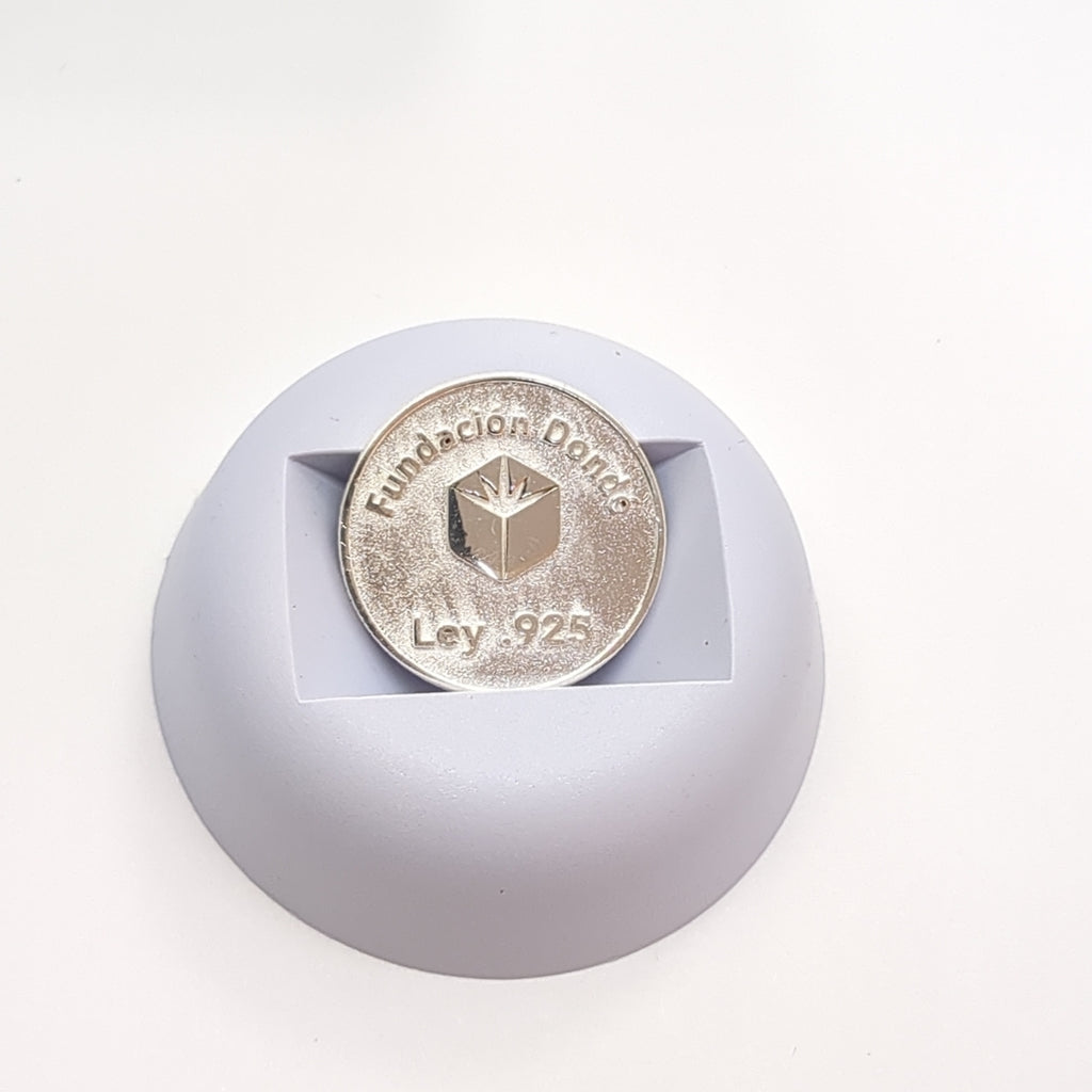 MEDALLA CONMEMORATIVA FRD FÚTBOL MOTIVO COLIBRI PLATA .925 8 GR (NUEVO)