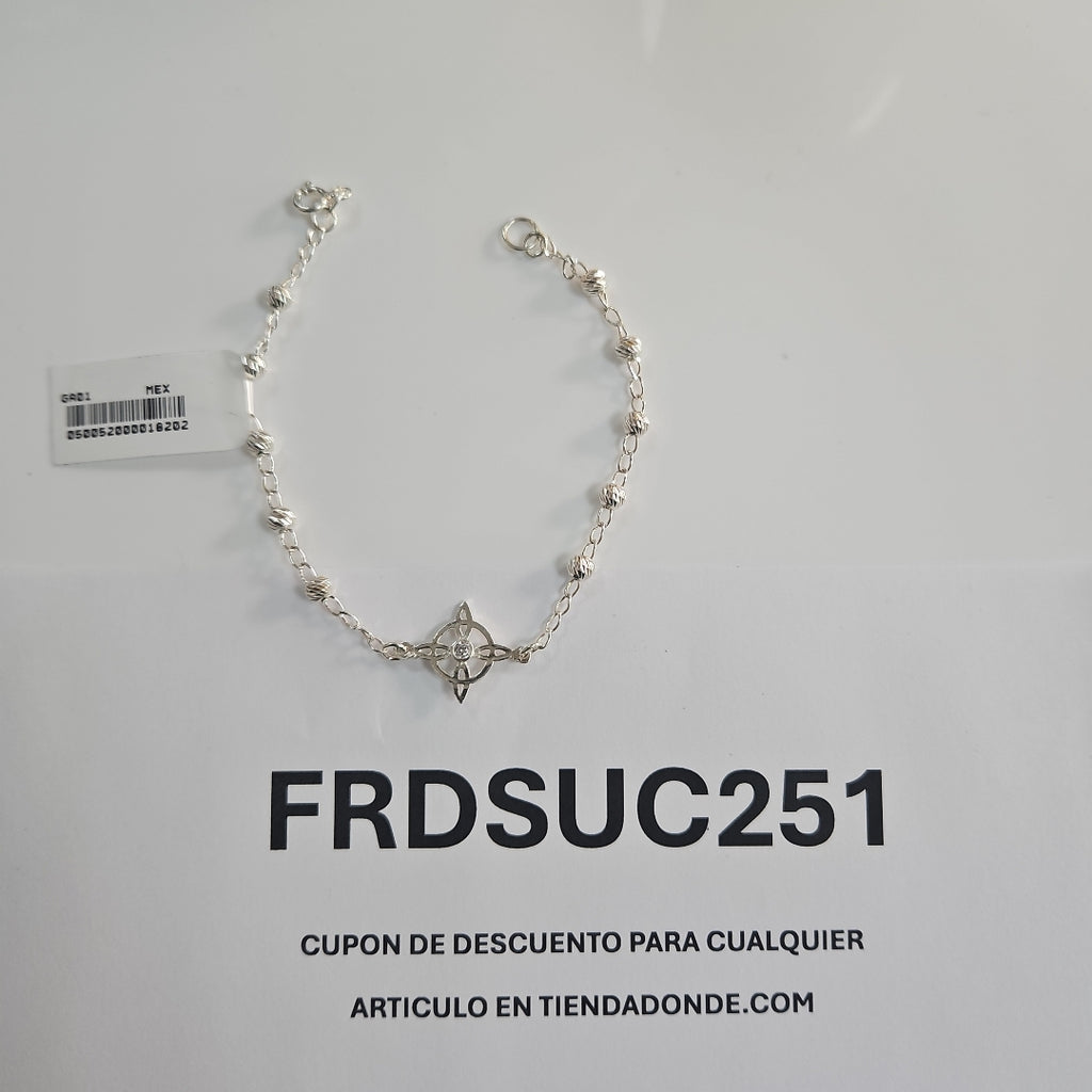 PULSERA TEJIDO ESPECIAL PLATA .925 18 CM 2.9 GR (NUEVO)