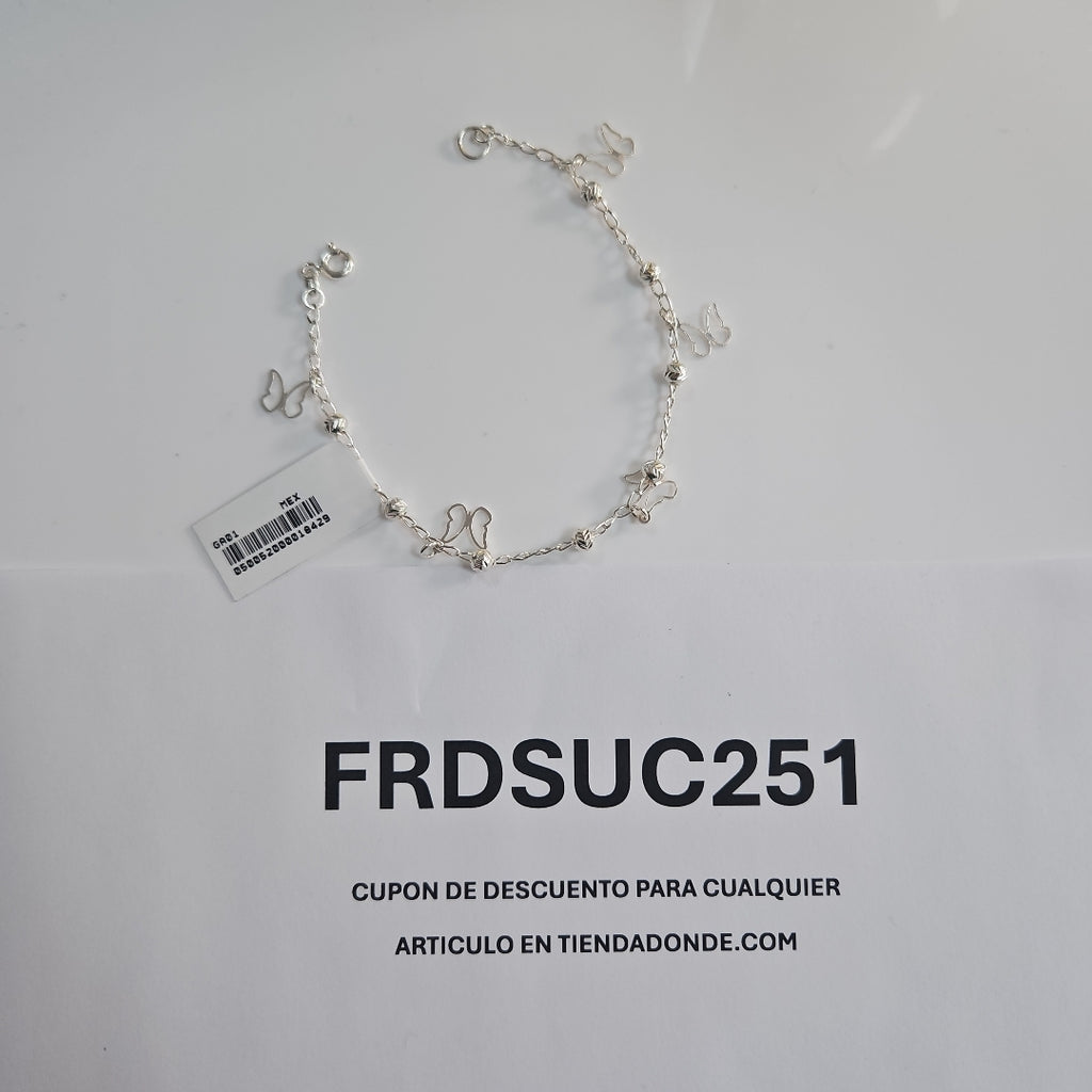 PULSERA TEJIDO ESPECIAL PLATA .925 18 CM 2.9 GR (NUEVO)