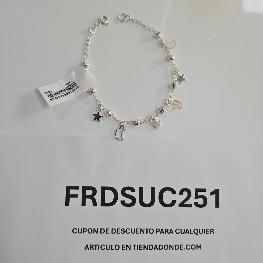 PULSERA TEJIDO TEJIDO ESPECIAL PLATA .925 18 CM 3.1 GR (NUEVO)