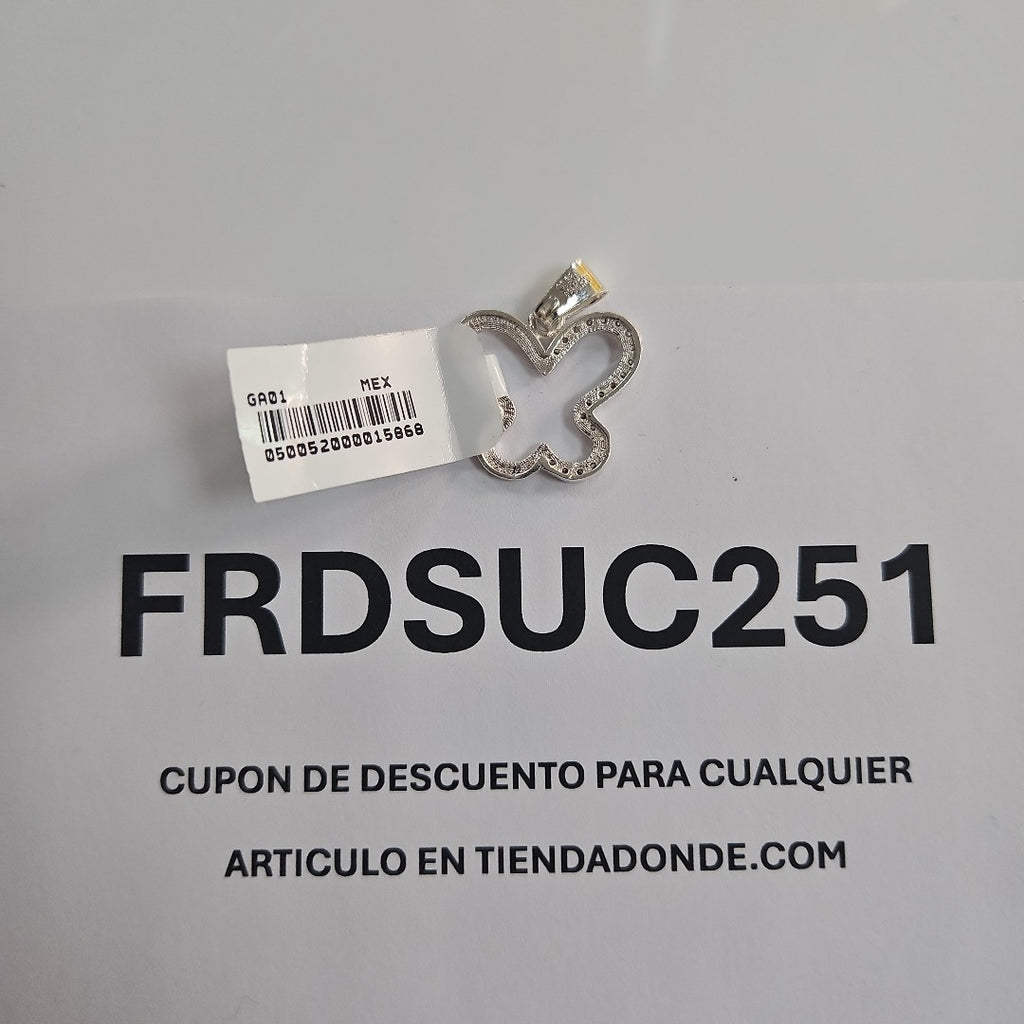 DIJE MARIPOSA C/CIRCONIAS PLATA .925 2.3 GR (NUEVO)