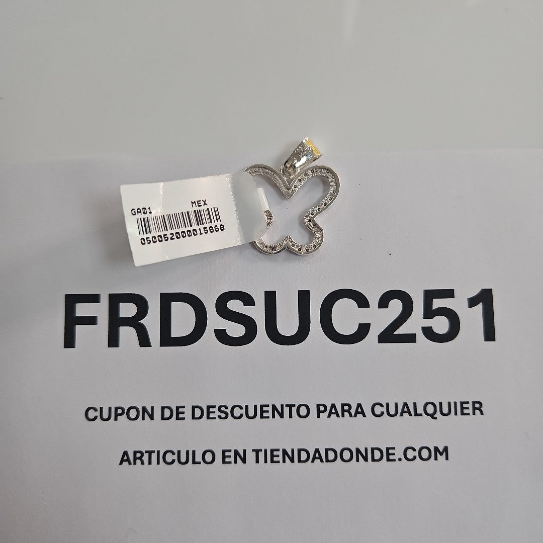 DIJE MARIPOSA C/CIRCONIAS PLATA .925 2.3 GR (NUEVO)